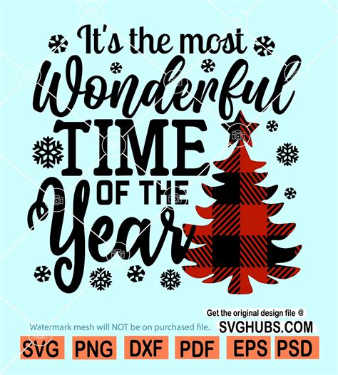 Its Is The Most Wonderful Time Of The Year Svg Christmas Svg File