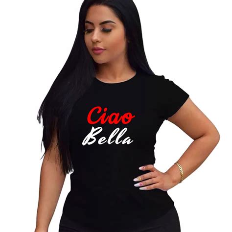 Ciao Bella - Modna koszulka damska T-shirt TOP-STYL.pl