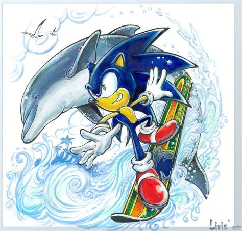 Sonic And Ecco Wave Ocean By Liris San On Deviantart Hedgehog Art