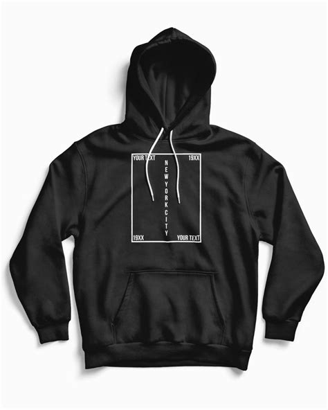 Custom Hoodie Using A Minimal Design Template Provided By The 98 Print