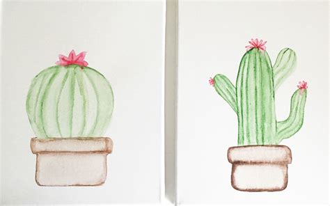 Watercolor Cactus Tutorial Cactus Paintings Watercolor Cactus