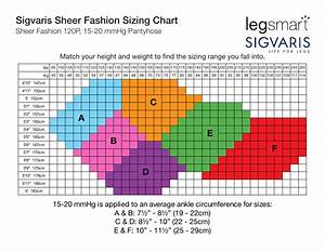 Fashion Size Chart Legsmart Sigvaris Download Printable Pdf