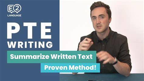 Pte Writing Summarize Written Text Learn The Proven Method Youtube