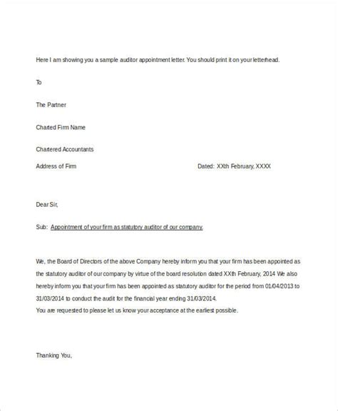 appointment letter template   word  documents