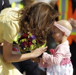 Duchess Of Cambridge Kate Middleton Embraces Cancer Sufferer Diamond