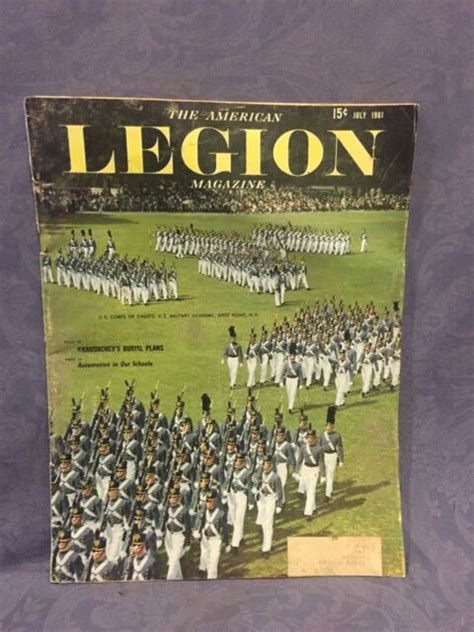American Legion Magazine July 1961 Ebay