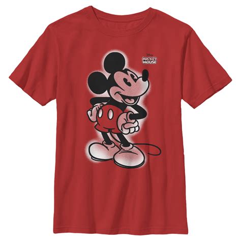 Boys Mickey And Friends Mickey Mouse Retro Airbrushed Graphic Tee Red