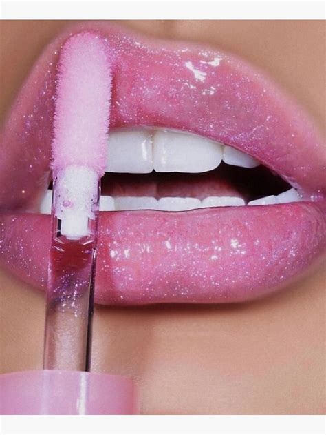 Girly Fashion Pink Tout Rose Lip Wallpaper Tooth Gem Pink Lip Gloss