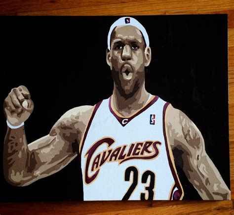 The shot of lebron james with outstretched arms and a dumbfounded expression on his face has made its way into meme royalty and for good reason. 22" x 28" Pop Art Painting of Lebron James | Lebron james painting, Nike quotes, Nike men