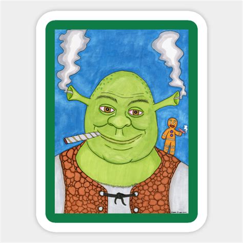 Shrek And Gingi Cannabis Pegatina Teepublic Mx