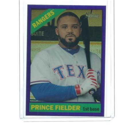Topps Heritage Chrome Baseball Prince Fielder Purple Refractor