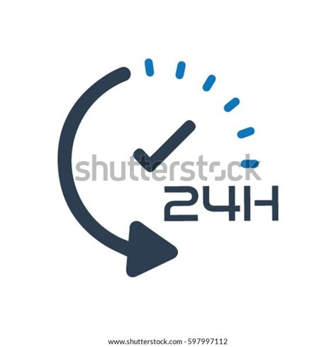 Whole Day Availability Icon Stock Vector Royalty Free 597997112