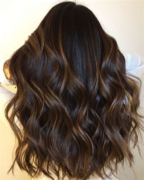 Brown Highlights For Black Hair Black Hair With Highlights Chocolate
