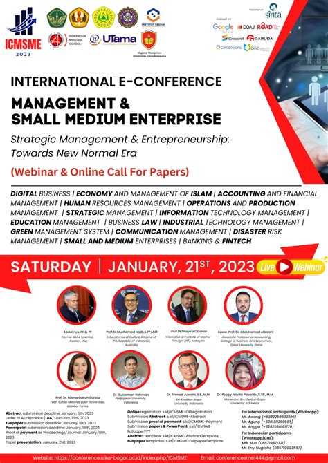International E Conference Management And Small Medium Enterprise Icmsme