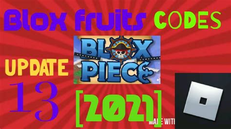 2021 Roblox Blox Fruits Codes Update 13 Youtube