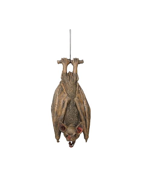 Hanging Bat 36cm Latex Halloween Decoration In Big