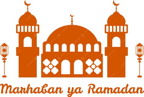 Marhaban Ya Ramadan 2 랜턴과 모스크 9와 함께 라마단 카림 무바라크 Png 일러스트 및 벡터 에 대한