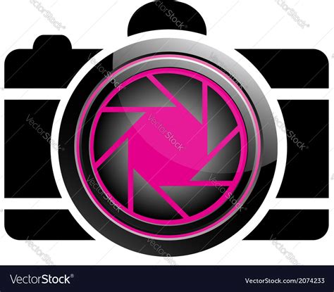 Digital Camera Photography Logo Royalty Free Vector Image