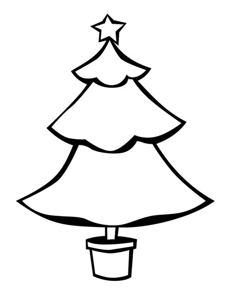 Christmas Tree Cartoon Outline