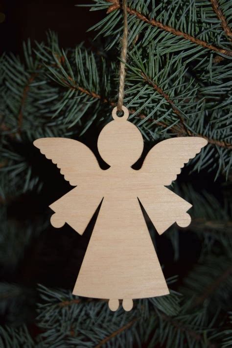 Set Of 5 Wood Angel Christmas Ornaments Christmas Decoration Christmas