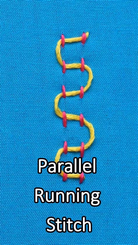 Parallel Running Stitch Laced Parallel Running Stitch Step By Step