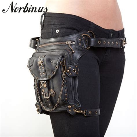 Norbinus Steampunk Waist Leg Bags Women Men Victorian Style Holster Bag