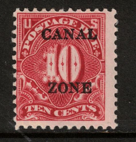Canal Zone J Mint Fine Original Gum Hinged United States Postage