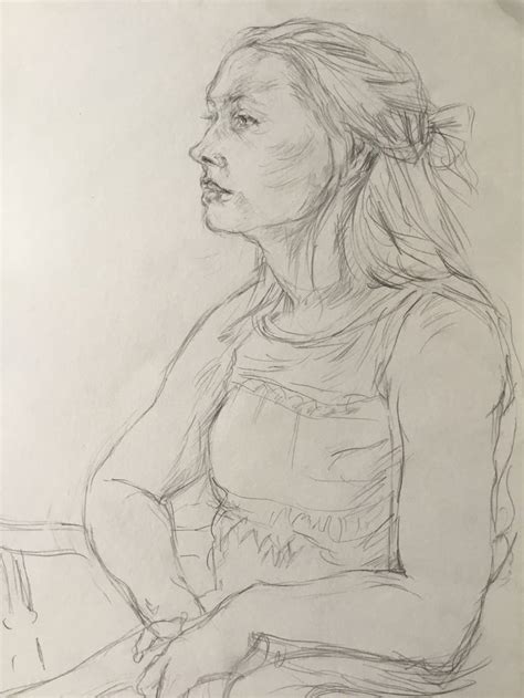 Pencil Portrait Of India Deirdre Hudson