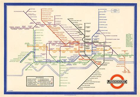Masterpiece Art Map Of Londons Underground Railways 1933 3300