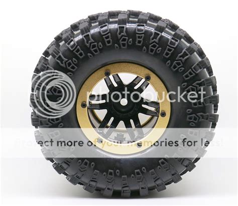 4pcs 22 Inflatable Tires W Alloy Beadlock Wheels 110 Rc Crawler Car