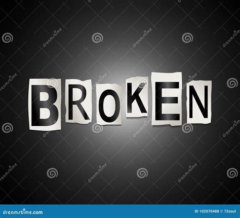 Broken Word Concept Stock Illustration Illustration Of Letters