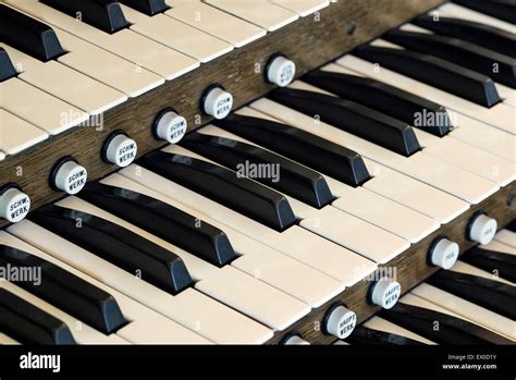 Church Organ Keys Stock Photo Alamy