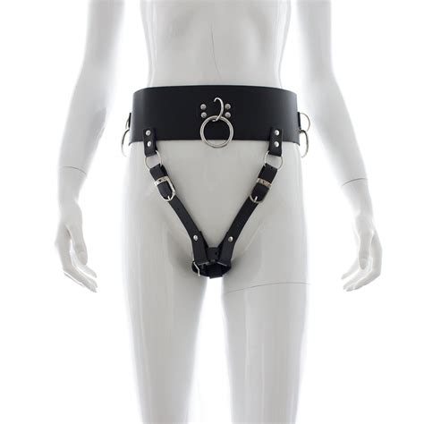 Sizes Pu Leather Forced Orgasm Belt Female Chastity Belt Av Wand Holder Bondage Restraints