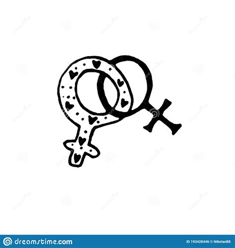 Female Gender Symbols Hand Drawn Outline Doodle Icon Sex And Gender