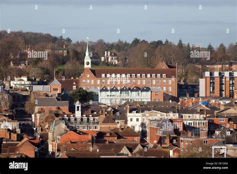 View Of Winchester City Centre Skyline Stock Photo Alamy