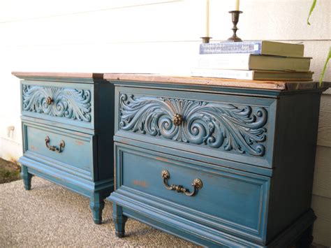 Rustic Turquoise Nightstands | Etsy | Rustic nightstand, Rustic, Sofa side table