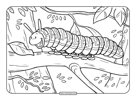 Printable Caterpillar Coloring Page Free Printable Caterpillar