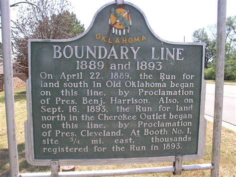 Exploring Oklahoma History Boundary Line 1889 And 1893