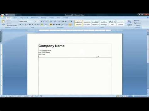 You have two options when including a quote. How to Create a Letterhead in Microsoft Word 2007 - YouTube