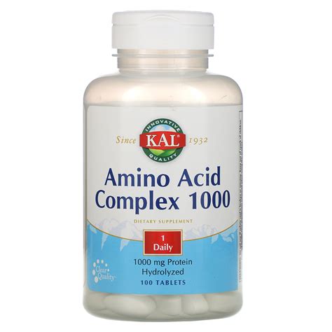 amino acid complex 1000 1000 mg 100 tablets kal