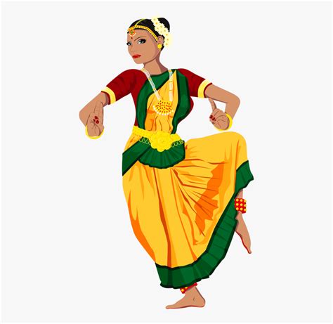 Transparent Indian Dance Clipart Classical Dance Vector Png Free