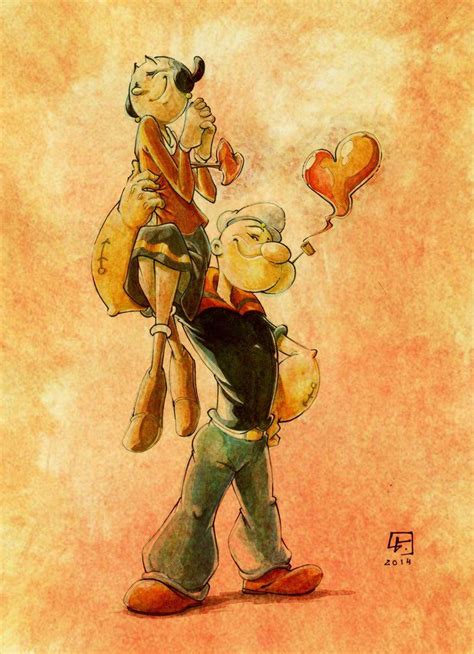 Popeye And Olive Oyl For A Charitable Organization By Marvelmania On