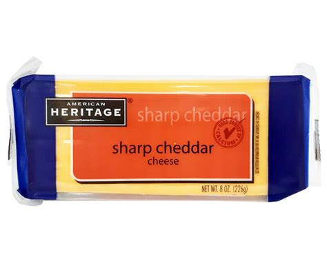 American Heritage Sharp Cheddar Cheese 8oz 226g