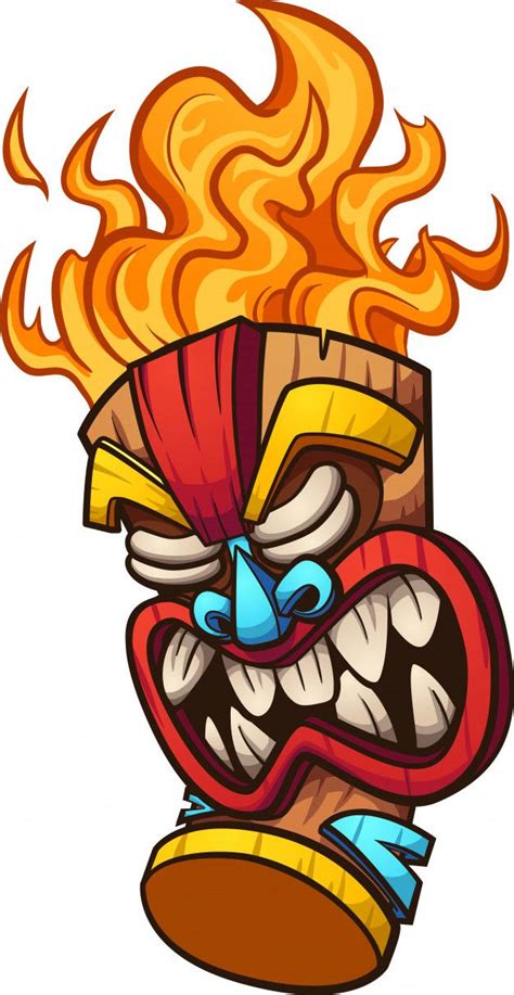 Premium Vector Tiki Mask Tiki Mask Tiki Art Illustration Art