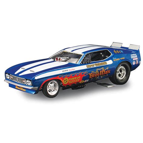 Blue Max 1971 Ford Mustang Funny Car Diecast Model Auto World