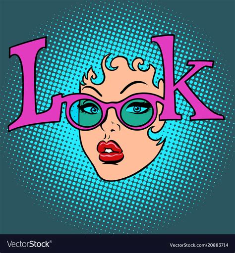 Look Fashion Women Glasses Royalty Free Vector Image