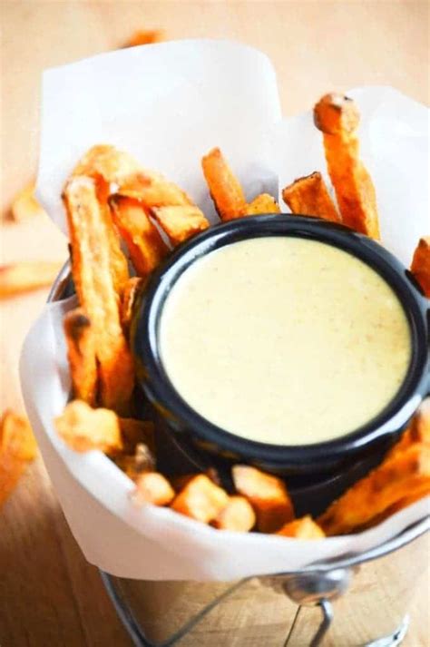With the combination of spices, it balances out the sweetness of the. Baked Sweet Potato Fries with Maple Mustard Dipping Sauce - What the Fork