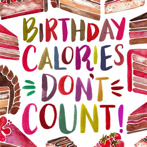 birthday calories don t count card alapage boutique