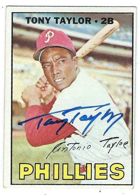 Autographed Dick Simpson Cincinnati Reds 1967 Topps Card Main Line Autographs