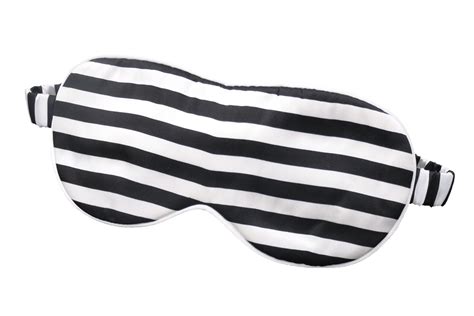 Buy Black Stripe Lulusilk Mulberry Silk Sleep Eye Mask And Blindfold Large With Elastic Strap